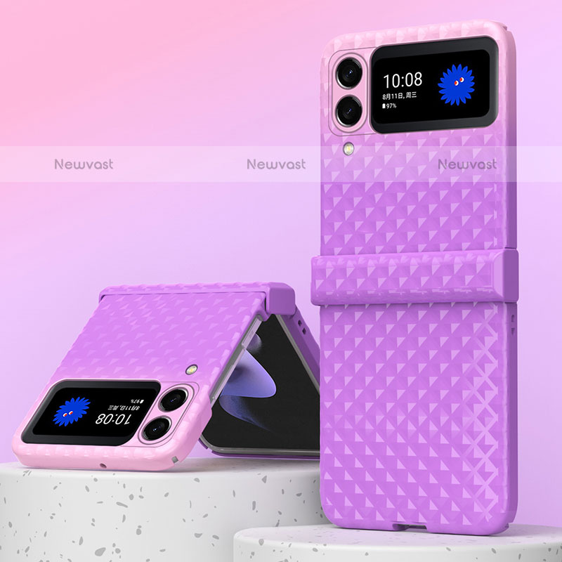 Hard Rigid Plastic Matte Finish Case Back Cover H07 for Samsung Galaxy Z Fold3 5G Purple