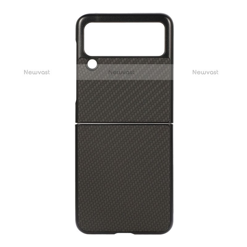 Hard Rigid Plastic Matte Finish Case Back Cover H08 for Samsung Galaxy Z Flip3 5G Black