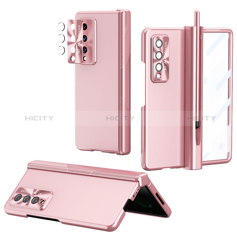 Hard Rigid Plastic Matte Finish Case Back Cover H08 for Samsung Galaxy Z Fold4 5G Rose Gold