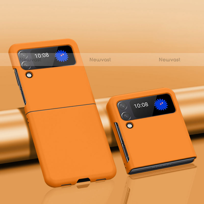 Hard Rigid Plastic Matte Finish Case Back Cover L01 for Samsung Galaxy Z Flip3 5G Orange