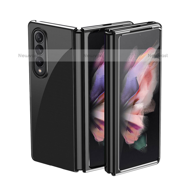 Hard Rigid Plastic Matte Finish Case Back Cover L01 for Samsung Galaxy Z Fold3 5G Black