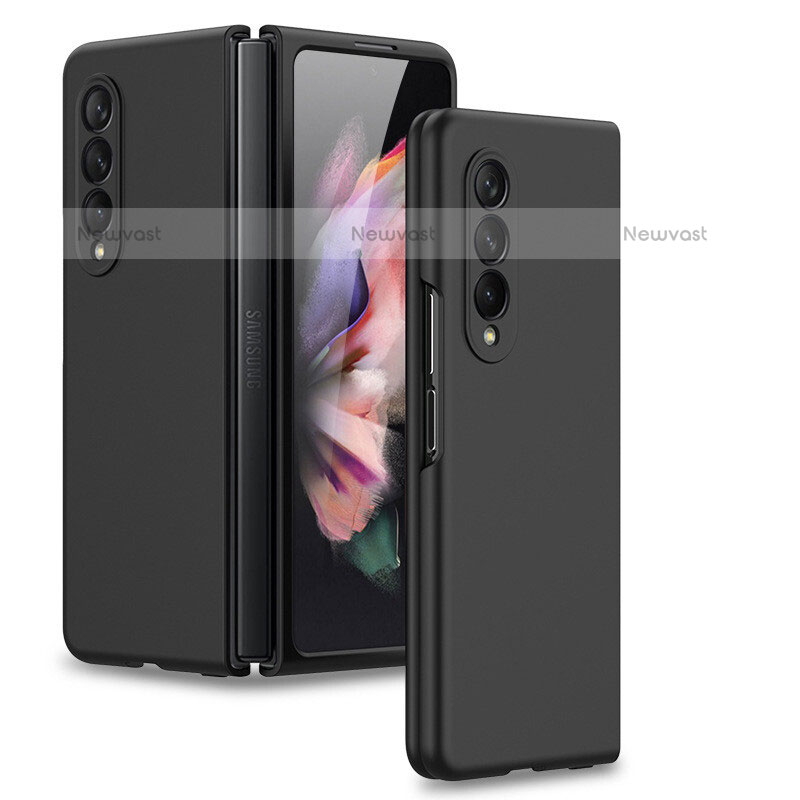 Hard Rigid Plastic Matte Finish Case Back Cover L02 for Samsung Galaxy Z Fold3 5G Black