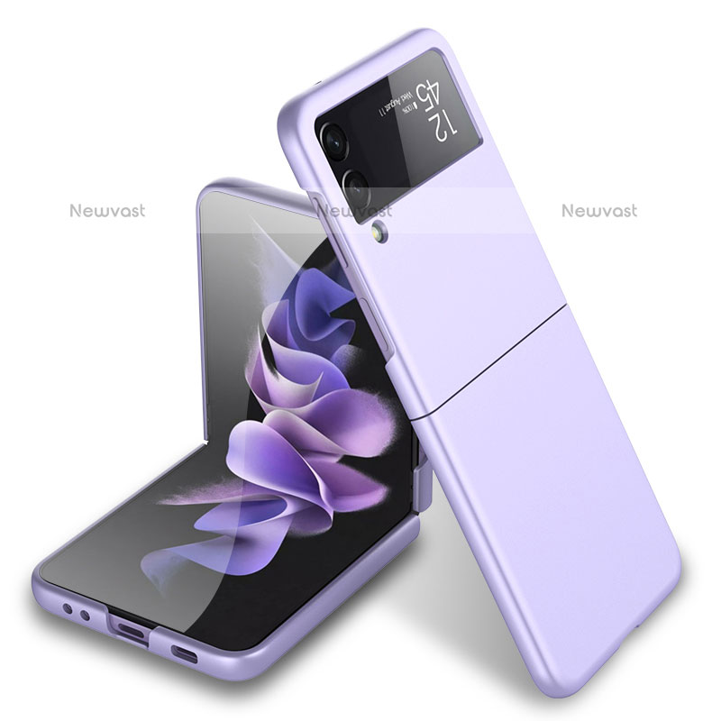 Hard Rigid Plastic Matte Finish Case Back Cover L03 for Samsung Galaxy Z Flip3 5G Lavender Gray