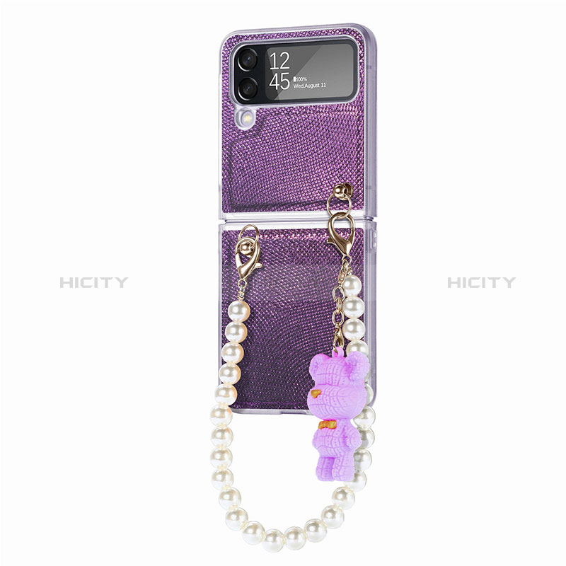 Hard Rigid Plastic Matte Finish Case Back Cover L03 for Samsung Galaxy Z Flip4 5G Purple