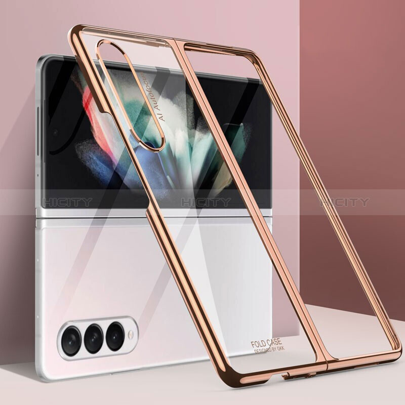 Hard Rigid Plastic Matte Finish Case Back Cover L03 for Samsung Galaxy Z Fold4 5G Gold