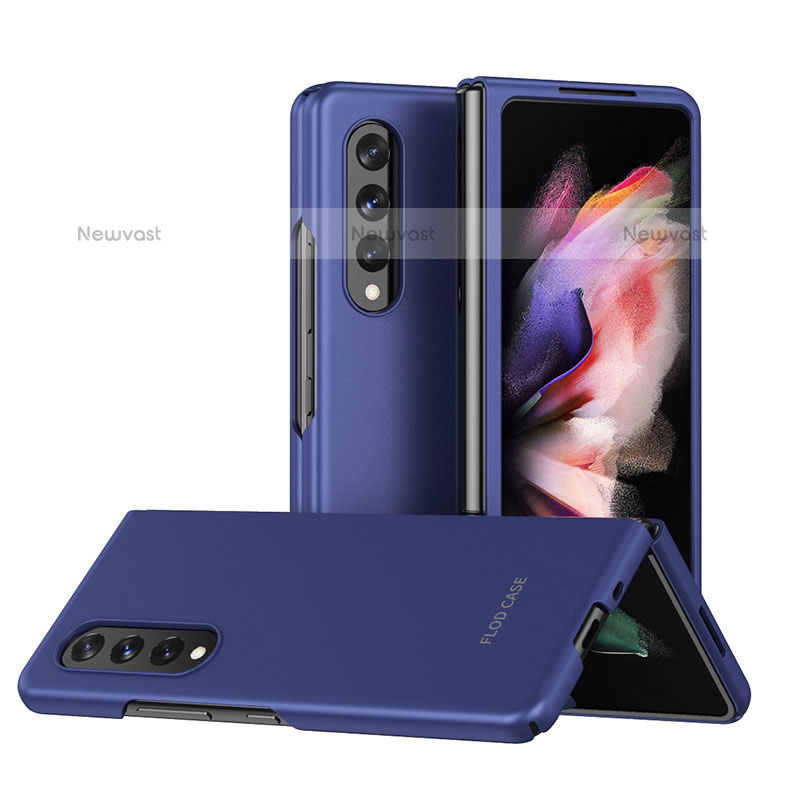 Hard Rigid Plastic Matte Finish Case Back Cover L08 for Samsung Galaxy Z Fold3 5G Blue