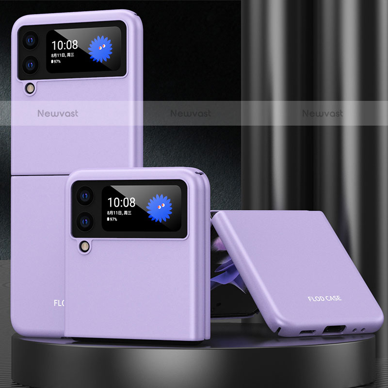 Hard Rigid Plastic Matte Finish Case Back Cover L09 for Samsung Galaxy Z Flip3 5G Purple