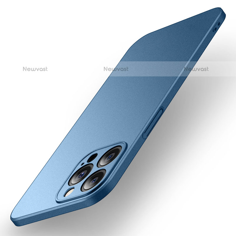Hard Rigid Plastic Matte Finish Case Back Cover M01 for Apple iPhone 15 Pro Blue