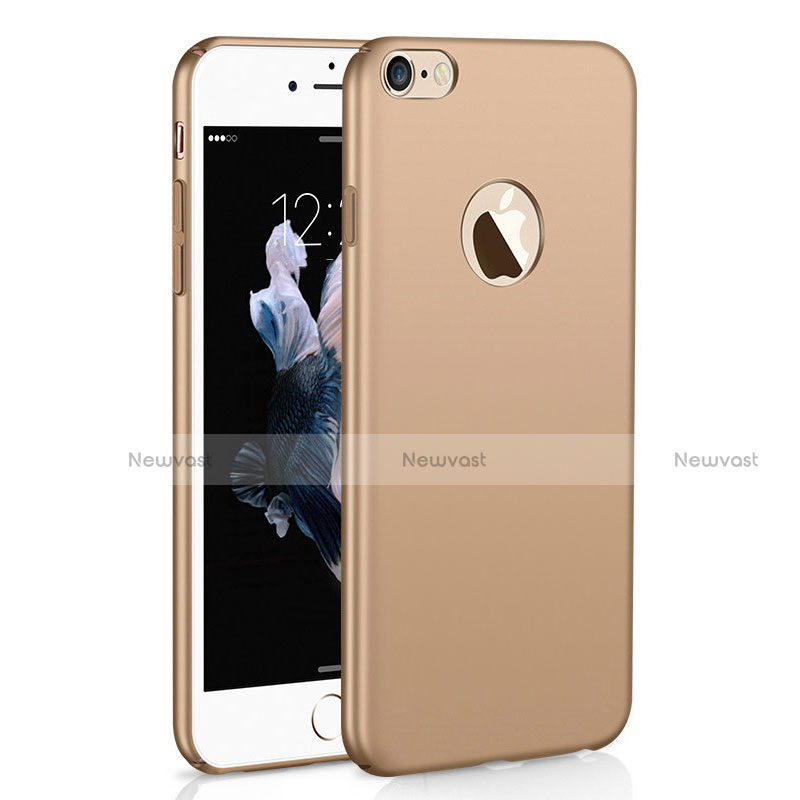 Hard Rigid Plastic Matte Finish Case Back Cover M01 for Apple iPhone 6 Plus Gold