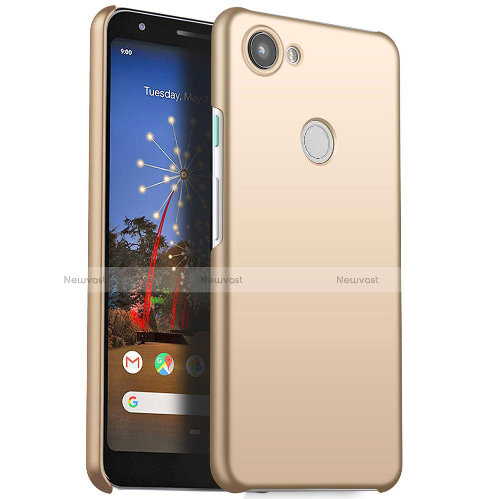 Hard Rigid Plastic Matte Finish Case Back Cover M01 for Google Pixel 3a XL Gold