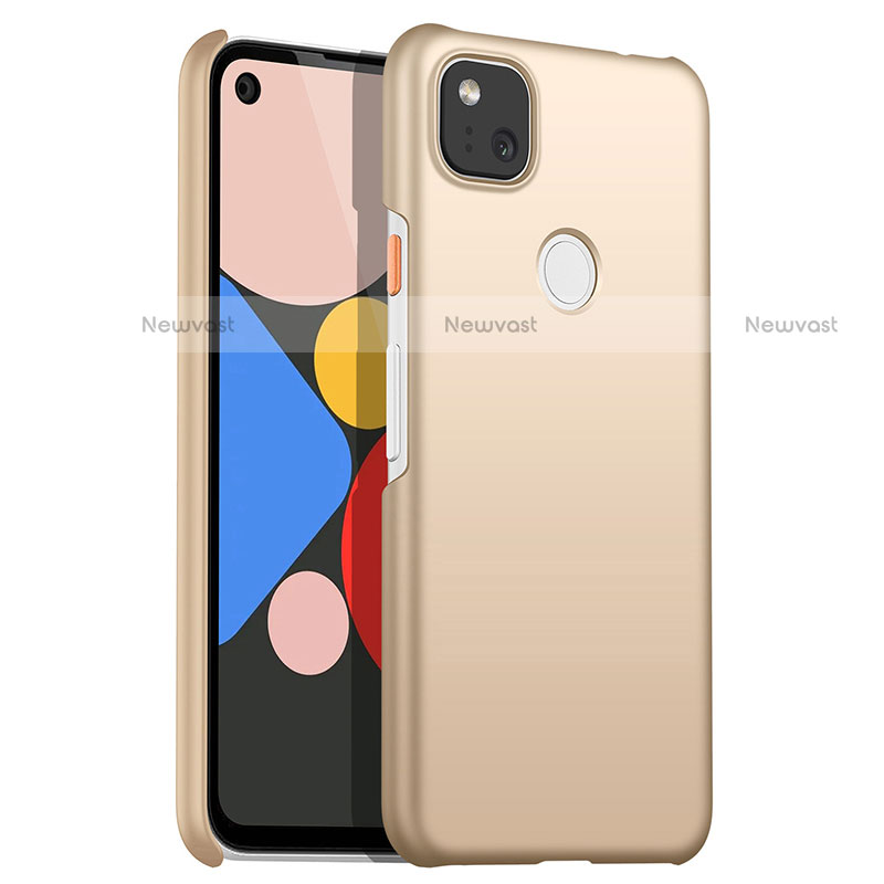 Hard Rigid Plastic Matte Finish Case Back Cover M01 for Google Pixel 4a Gold