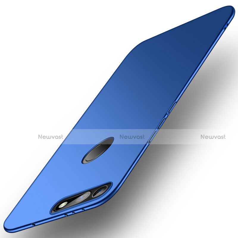 Hard Rigid Plastic Matte Finish Case Back Cover M01 for Huawei Honor V20 Blue