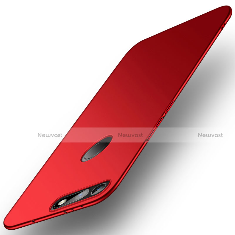 Hard Rigid Plastic Matte Finish Case Back Cover M01 for Huawei Honor V20 Red