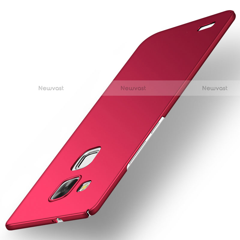 Hard Rigid Plastic Matte Finish Case Back Cover M01 for Huawei Mate 7 Red