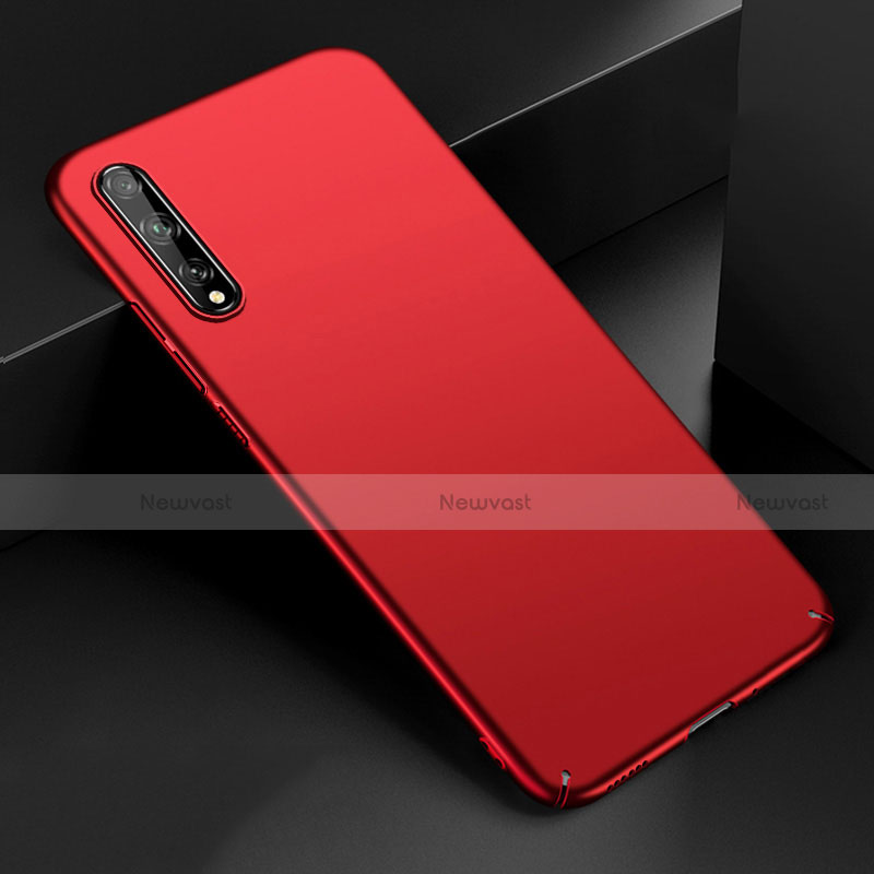 Hard Rigid Plastic Matte Finish Case Back Cover M01 for Huawei P smart S Red