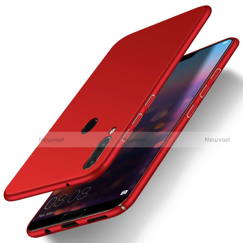 Hard Rigid Plastic Matte Finish Case Back Cover M01 for Huawei P20 Lite Red