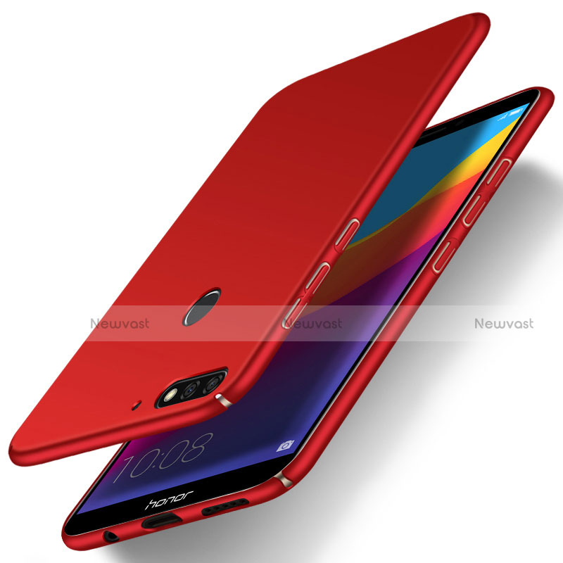 Hard Rigid Plastic Matte Finish Case Back Cover M01 for Huawei Y6 Prime (2018) Red