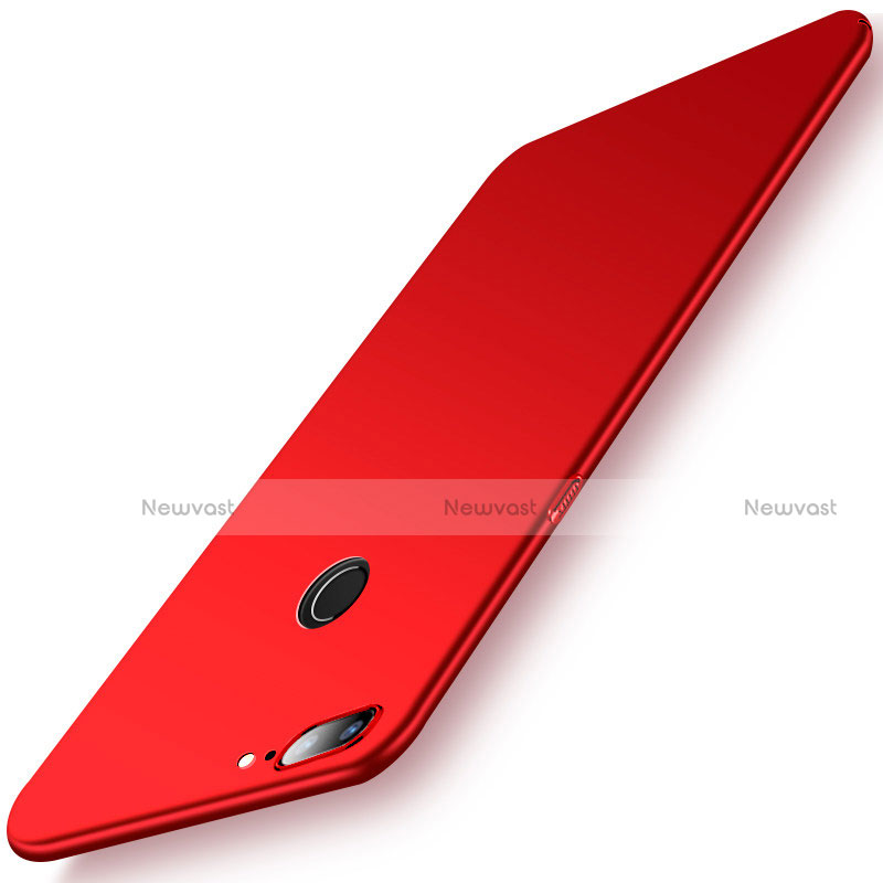 Hard Rigid Plastic Matte Finish Case Back Cover M01 for OnePlus 5T A5010 Red