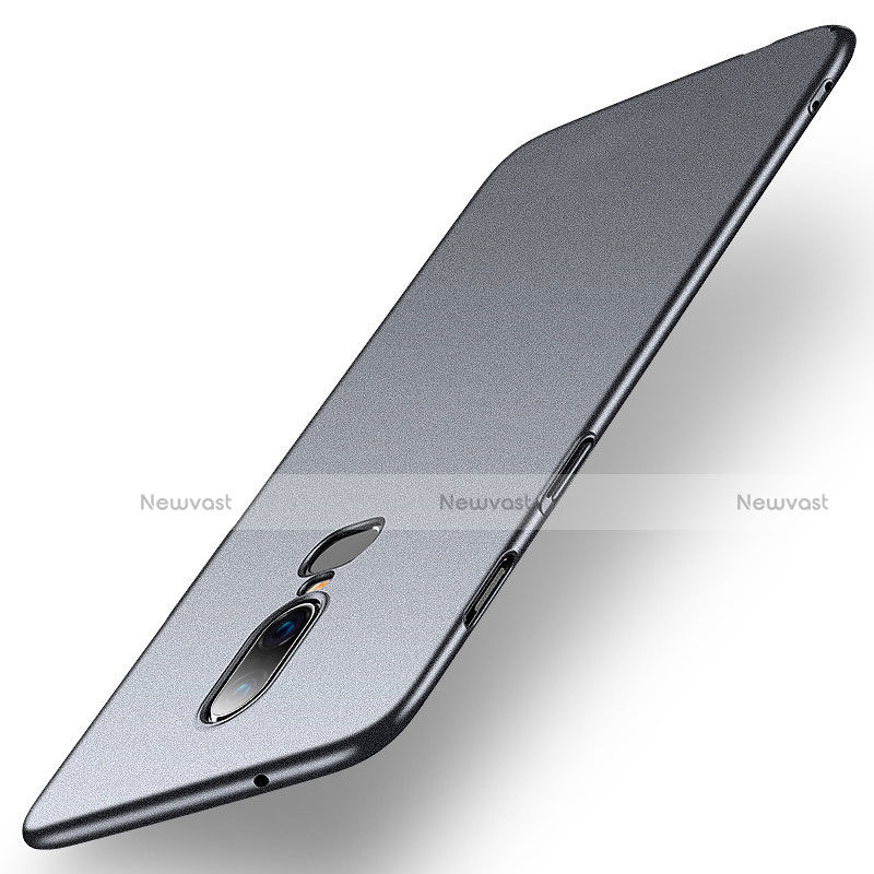 Hard Rigid Plastic Matte Finish Case Back Cover M01 for OnePlus 6 Gray