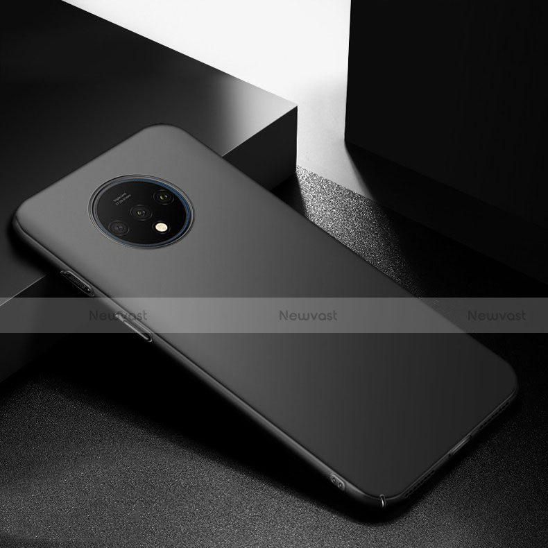 Hard Rigid Plastic Matte Finish Case Back Cover M01 for OnePlus 7T Black