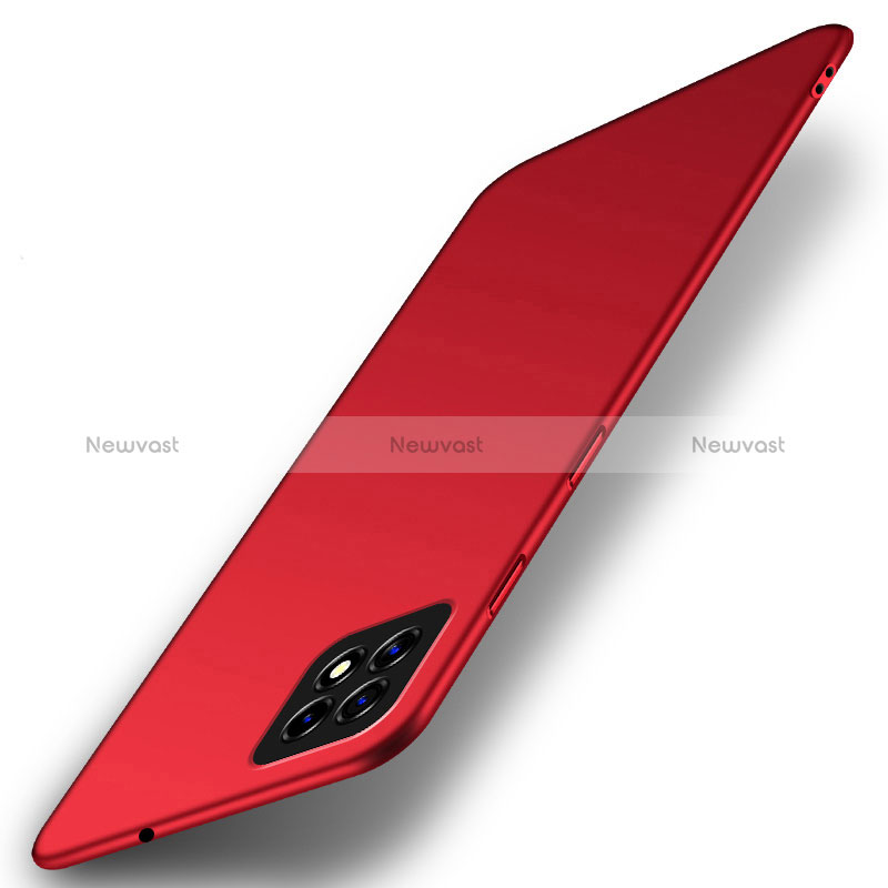 Hard Rigid Plastic Matte Finish Case Back Cover M01 for Oppo A53 5G Red