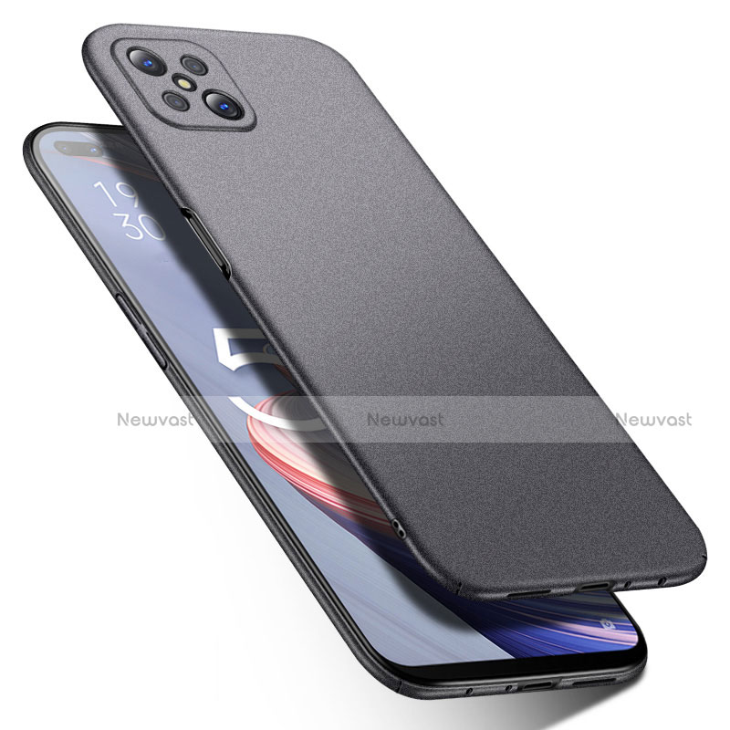 Hard Rigid Plastic Matte Finish Case Back Cover M01 for Oppo A92s 5G Gray