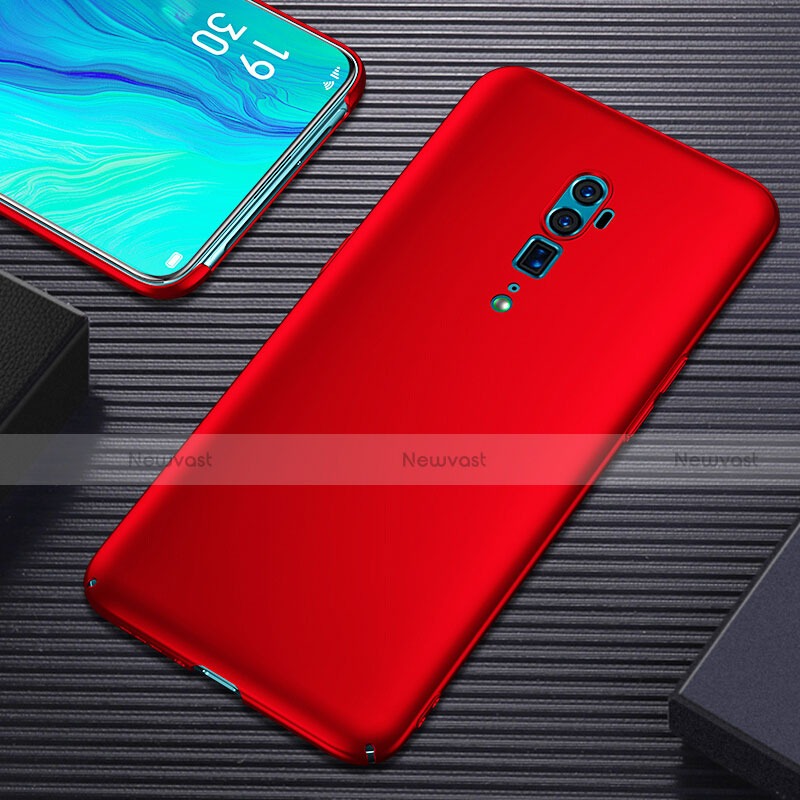 Hard Rigid Plastic Matte Finish Case Back Cover M01 for Oppo Reno 10X Zoom Red