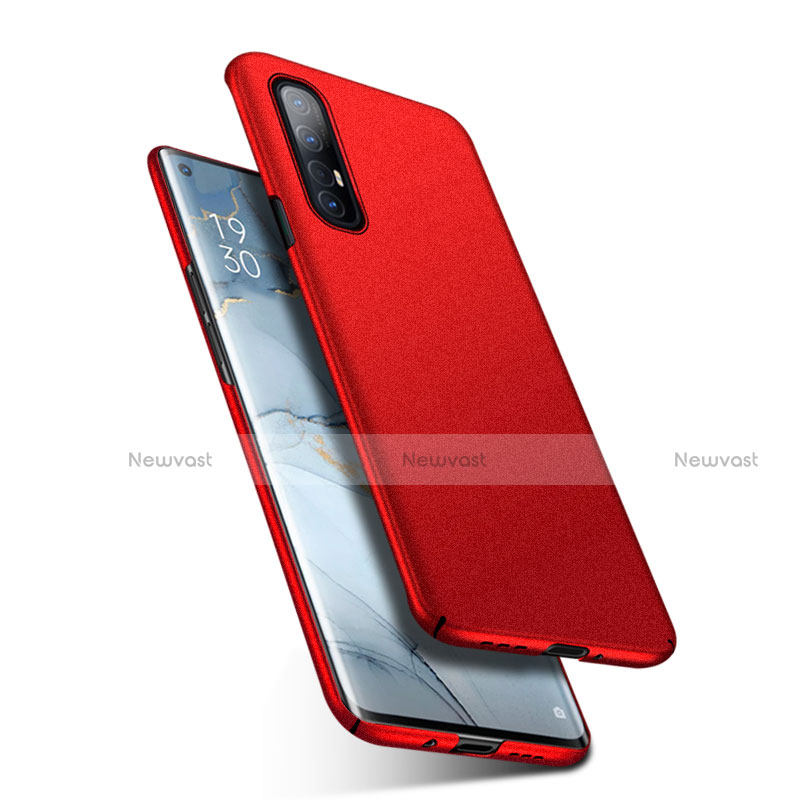 Hard Rigid Plastic Matte Finish Case Back Cover M01 for Oppo Reno3 Pro Red