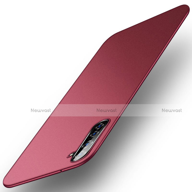 Hard Rigid Plastic Matte Finish Case Back Cover M01 for Oppo Reno3 Red