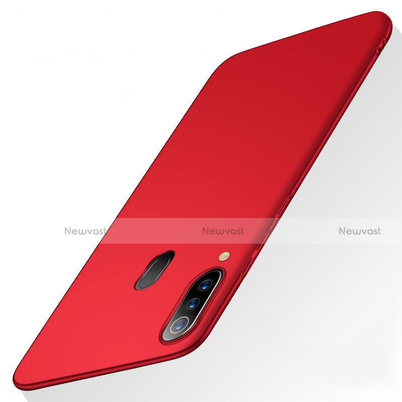 Hard Rigid Plastic Matte Finish Case Back Cover M01 for Samsung Galaxy A60 Red