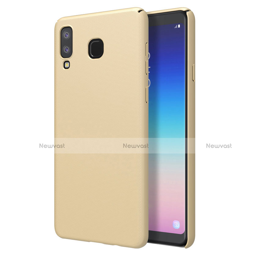 Hard Rigid Plastic Matte Finish Case Back Cover M01 for Samsung Galaxy A8 Star Gold