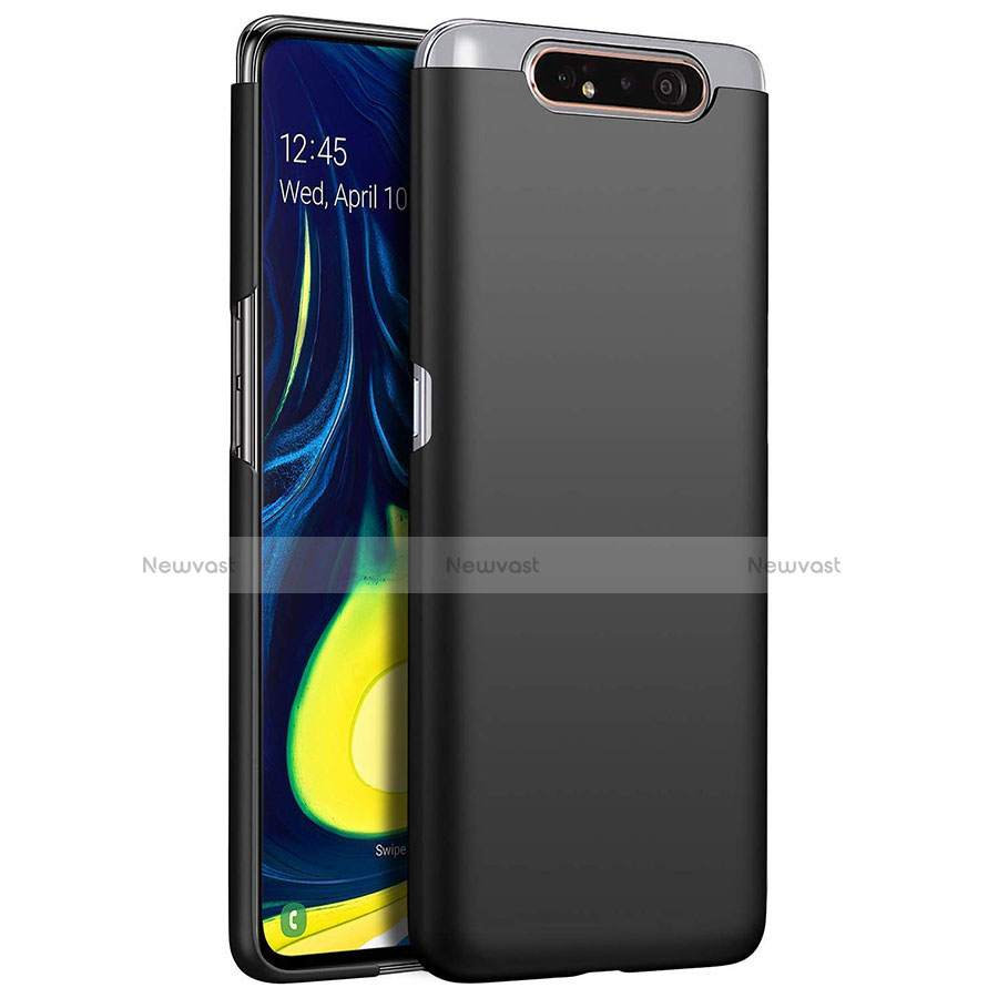 Hard Rigid Plastic Matte Finish Case Back Cover M01 for Samsung Galaxy A80 Black