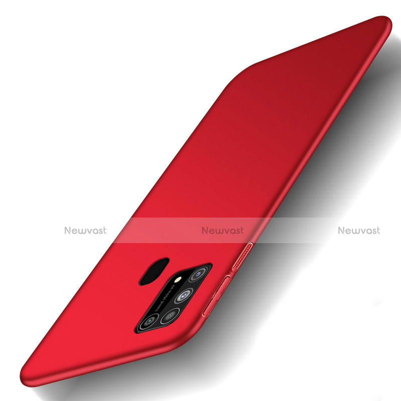 Hard Rigid Plastic Matte Finish Case Back Cover M01 for Samsung Galaxy M31 Prime Edition Red