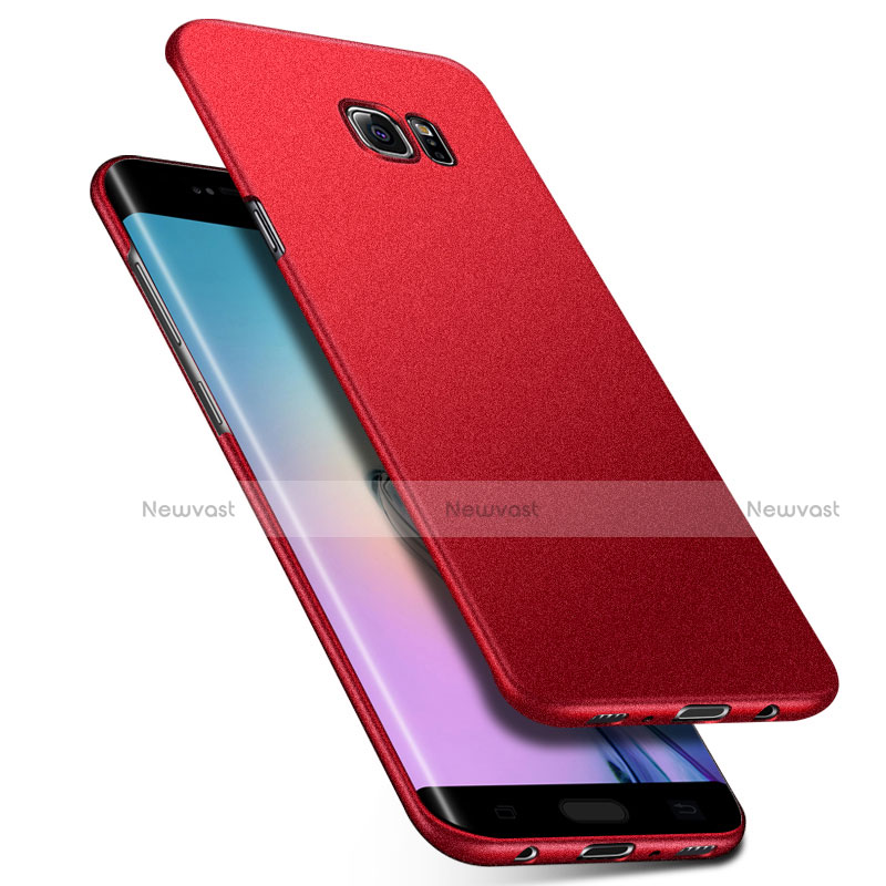 Hard Rigid Plastic Matte Finish Case Back Cover M01 for Samsung Galaxy S6 Edge+ Plus SM-G928F Red