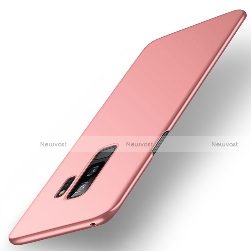 Hard Rigid Plastic Matte Finish Case Back Cover M01 for Samsung Galaxy S9 Plus Rose Gold