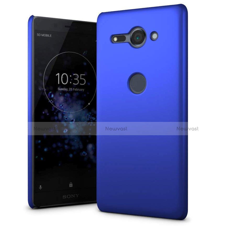 Hard Rigid Plastic Matte Finish Case Back Cover M01 for Sony Xperia XZ2 Compact Blue