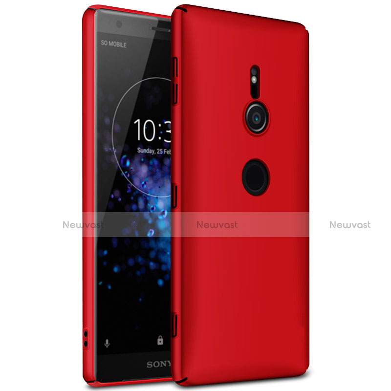 Hard Rigid Plastic Matte Finish Case Back Cover M01 for Sony Xperia XZ2 Red