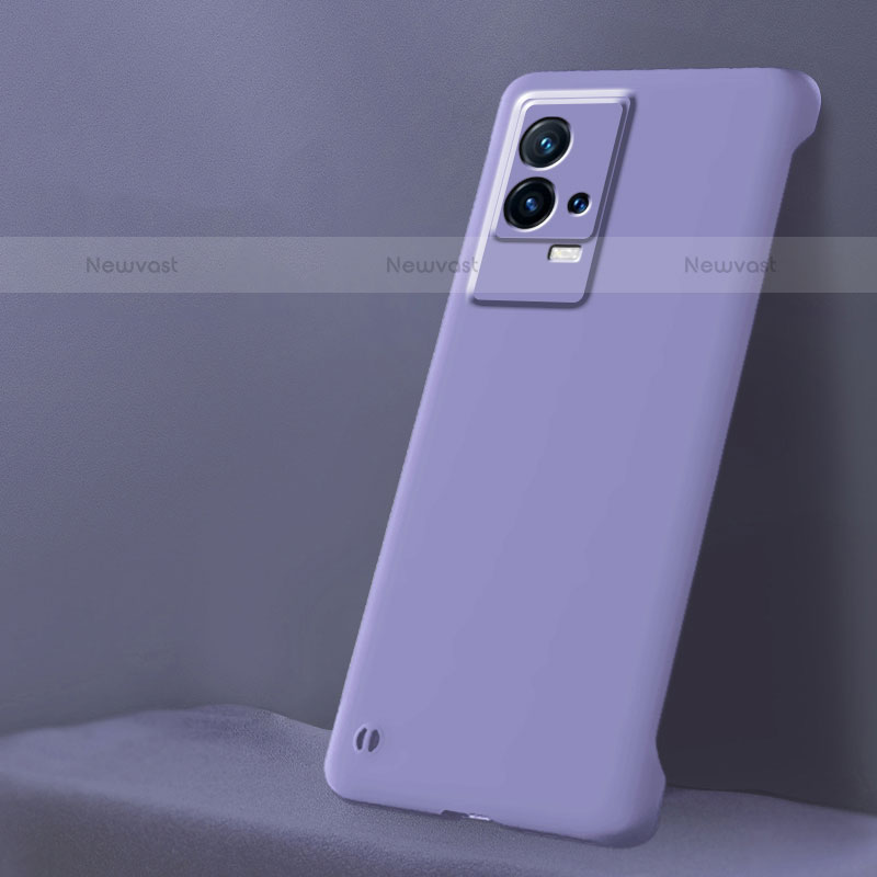 Hard Rigid Plastic Matte Finish Case Back Cover M01 for Vivo iQOO 8 5G Clove Purple