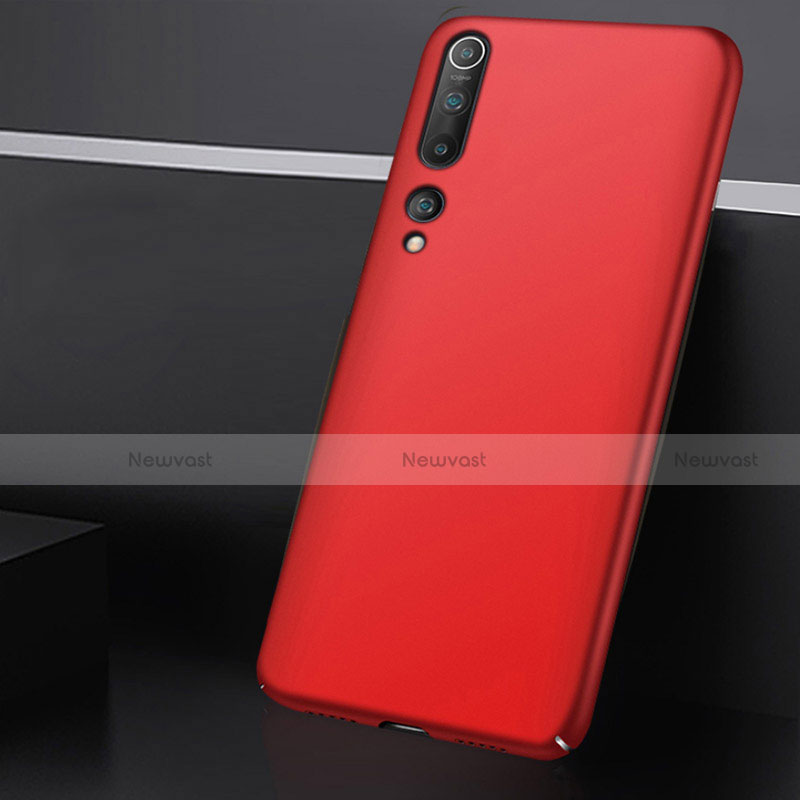 Hard Rigid Plastic Matte Finish Case Back Cover M01 for Xiaomi Mi 10 Red