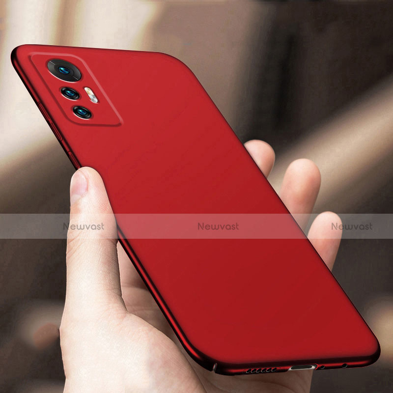 Hard Rigid Plastic Matte Finish Case Back Cover M01 for Xiaomi Mi 12 5G Red