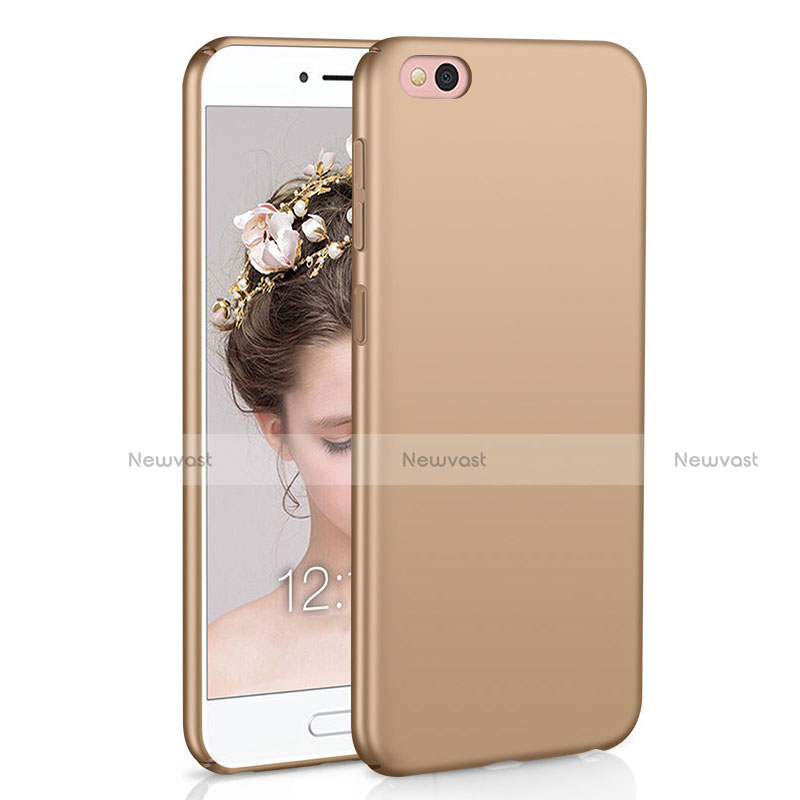 Hard Rigid Plastic Matte Finish Case Back Cover M01 for Xiaomi Mi 5C Gold