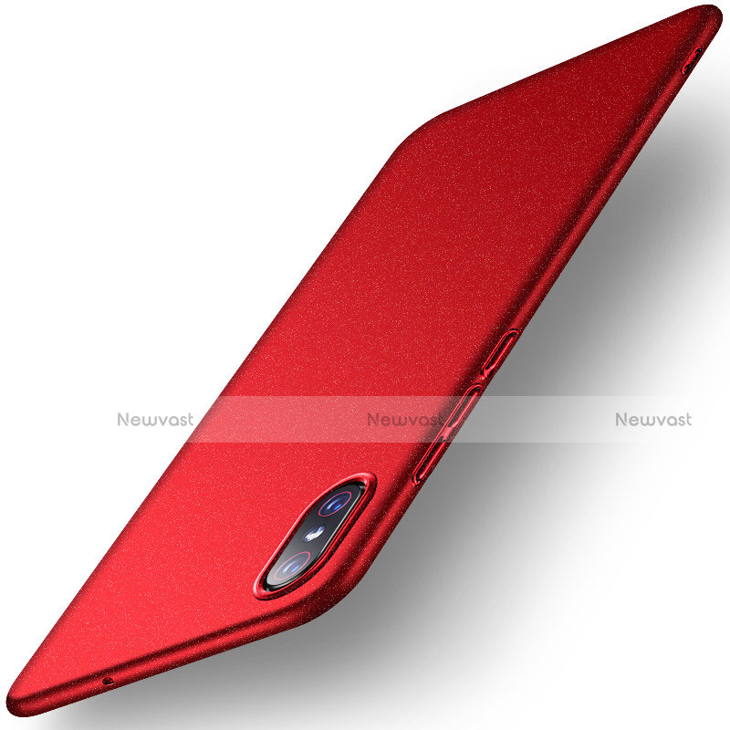 Hard Rigid Plastic Matte Finish Case Back Cover M01 for Xiaomi Mi 8 Pro Global Version Red