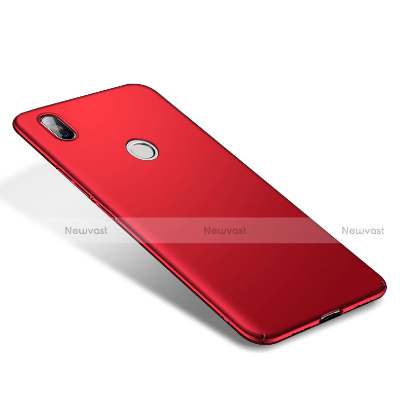 Hard Rigid Plastic Matte Finish Case Back Cover M01 for Xiaomi Mi 8 Red