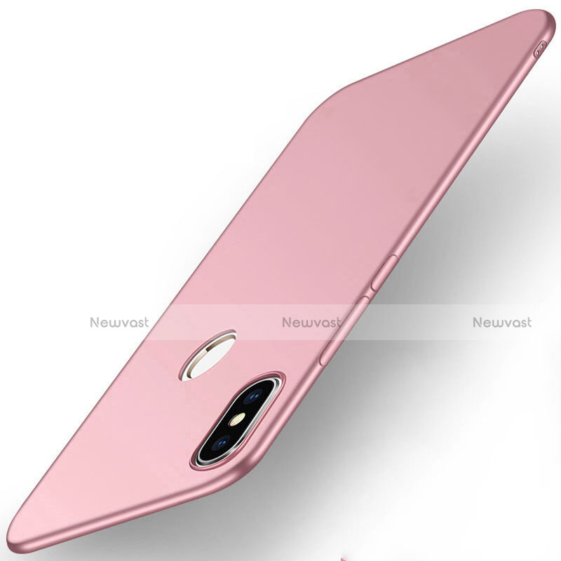 Hard Rigid Plastic Matte Finish Case Back Cover M01 for Xiaomi Mi Max 3 Rose Gold