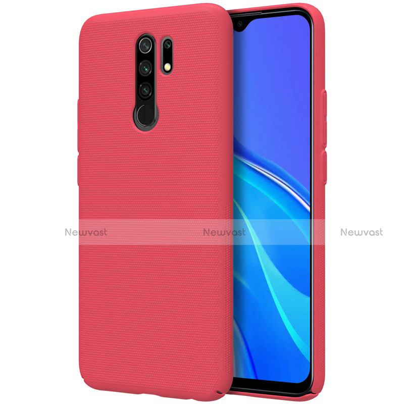 Hard Rigid Plastic Matte Finish Case Back Cover M01 for Xiaomi Redmi 9 Prime India Red