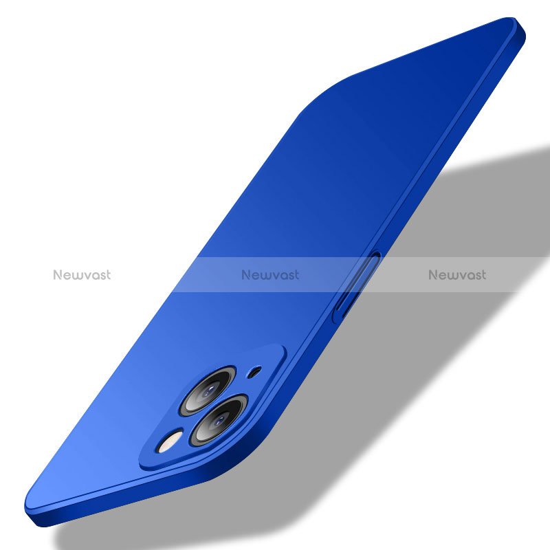 Hard Rigid Plastic Matte Finish Case Back Cover M02 for Apple iPhone 15 Plus Blue