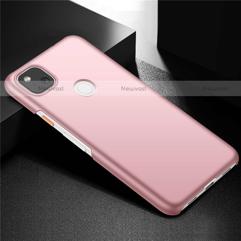 Hard Rigid Plastic Matte Finish Case Back Cover M02 for Google Pixel 4a Rose Gold