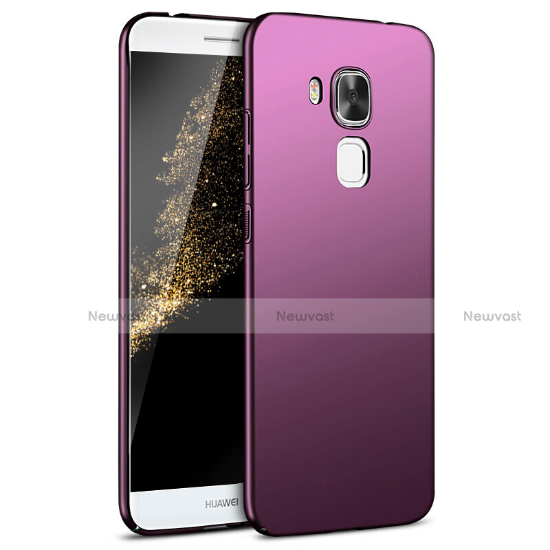 Hard Rigid Plastic Matte Finish Case Back Cover M02 for Huawei G9 Plus Purple