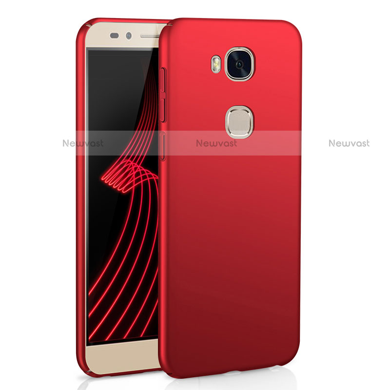 Hard Rigid Plastic Matte Finish Case Back Cover M02 for Huawei Honor 5X Red