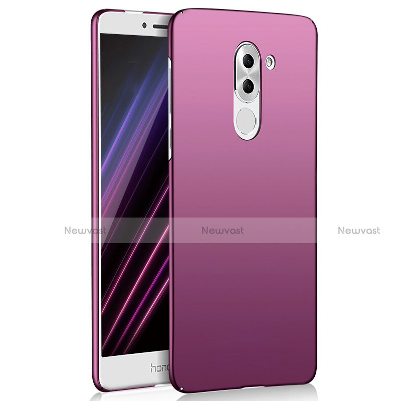 Hard Rigid Plastic Matte Finish Case Back Cover M02 for Huawei Honor 6X Pro Purple